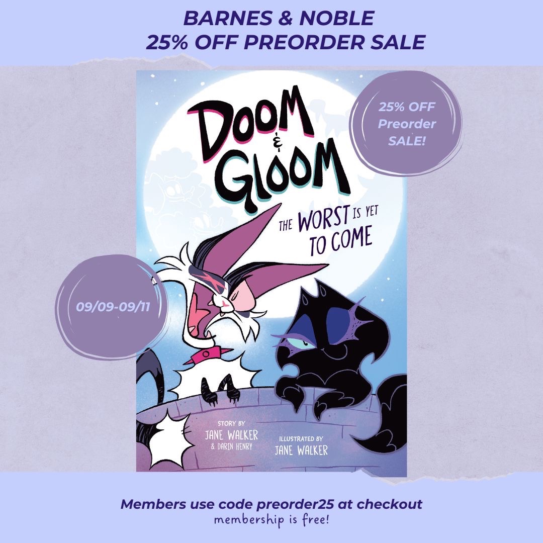 JaneGumball's tweet photo. Barnes &amp; Noble is running a sale on Doom &amp; Gloom pre0rders! 
Join their membership and reap the rewards! 
@AndrewsMcMeel https://t.co/WiHIXOsJjY