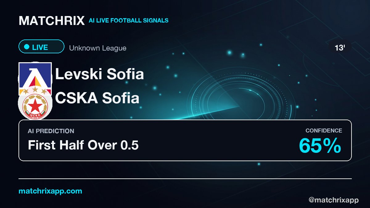 matchrixapp's tweet photo. Our AI just flagged this live.

#LevskiSofia #CSKASofia #BettingExpert #LiveBetting #SportsBettingTips #Football https://t.co/h3lDqCIcB1