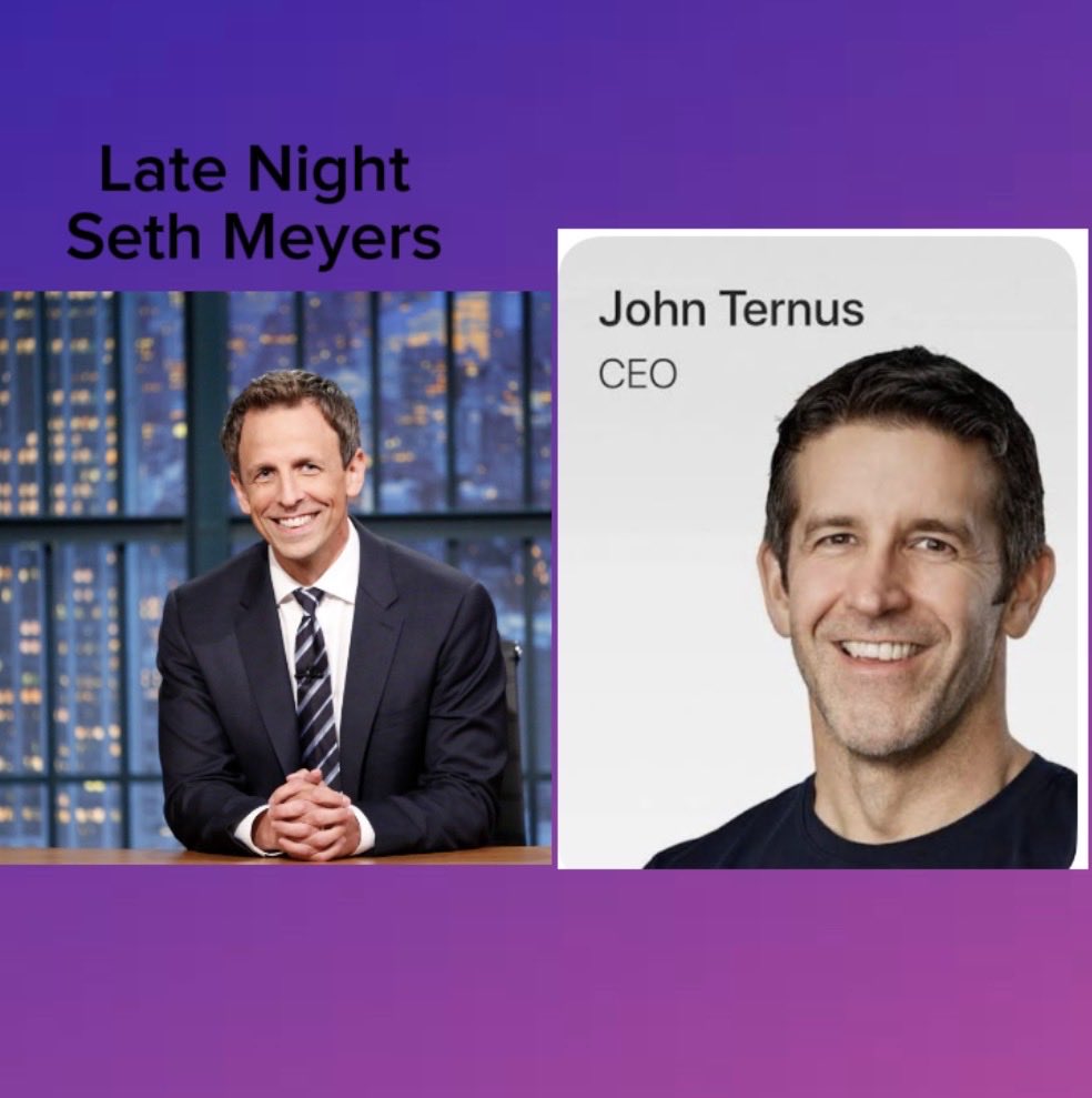 oftentotally's tweet photo. It’s similar Apple new CEO John Ternus and Late Night host Seth Meyers 😂😂💕🇺🇸🙌🏻🙌🏻🙌🏻 I thought i have ever seen before somewhere🤣🇺🇸💕👏🏻👏🏻
#johnternus #sethmeyers #sync https://t.co/MXOBYchXOz