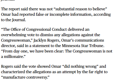 taylr's tweet photo. ILHAN OMAR VINDICATED! https://t.co/KXB9tww7gK