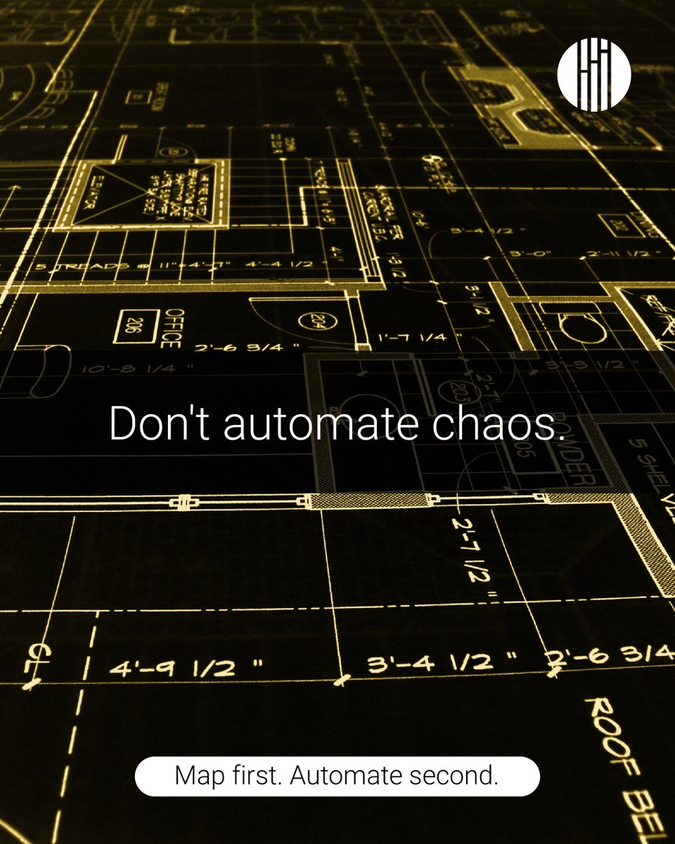 Orchestratorai_'s tweet photo. Automation doesn't fix a broken workflow.
It just runs it faster with less visibility into where it's breaking.
Before you plug AI in, map the process first.
Find the friction.
Then automate what's left.
Map first. Automate second.
#EnterpriseAI #AIStrategy #OrchestratorAI https://t.co/3faPEPAoXZ