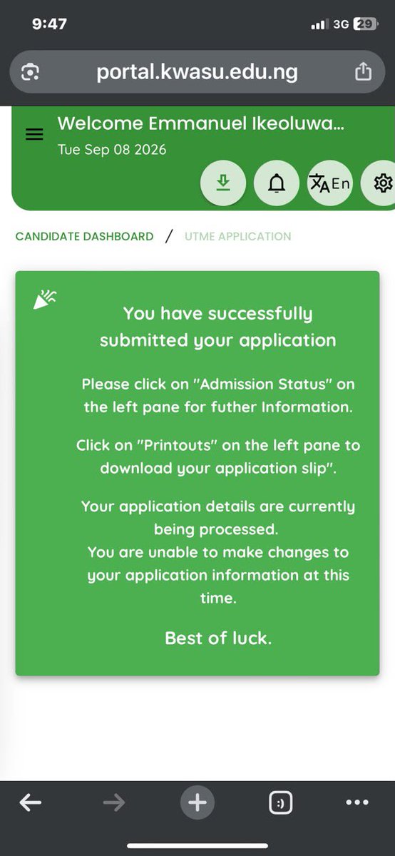 LifeOfRitchie's tweet photo. Last year my junior brother scored 306 in @jamb_hq. A score that should’ve opened doors, not slammed them shut in his face. He went ahead to apply for Medicine and Surgery @KwasuOfficial a course with 270-300 cut off mark. They refused him and didn’t even change his course or offer him any course in the related field. No explanation that made sense.

This year he sat for jamb again came back with 301 applying for Medical Laboratory Science. Same school. Same hope. Same fear. And once again the signs are clear they will snub him. SECOND BATCH ADMISSION LIST CAME OUT TODAY AND TO MY UTMOST SHOCK SOMEONE IN THE SAME GROUP WITH HIM WITH A SCORE OF 242 GOT THE SAME COURSE HE CAN’T GET WITH 301 because the real requirement is not the JAMB score printed on a slip. it is the ability to “buy a slot” CASH OVER COMPETENCE. CONNECTION OVER CAPABILITY.

@KwasuOfficial, how do you look at 306 and a 301 and still turn away a child who has done everything right? you are supposed to be an institution of learning. instead you’ve become another marketplace where DREAMS ARE PRICED and the HIGHEST BIDDER WINS. @.Prof.Shaykh-Lukman is this the LEGACY you’re laying down as the VC of kwasu? when i was there 2023, it wasn’t this bad.

@jamb_hq, you set the exams. you publish the scores and tell the entire nation these numbers matter. Then hand over the children to institutions that treat those numbers like decoration. What is the point of your CUT-OFF marks when the real CUT-OFF is the THICKNESS of the parent’s wallet or the STRENGTH of a godfather’s call? @profsegunaina is this the legacy you’d love to be remembered for?

And the government just sit and watch the education system turn into a shambles of corruption, this is a slow murder of hope. The pain is not only his. It is every parent who scraped together money for jamb forms and textbooks. It is the quiet rage of knowing the system is rigged and still being forced to play in it. You have made EXCELLENCE optional and CORRUPTION compulsory.

We are not asking for CHARITY. We are demanding that a 301 and a 306 mean something again. That a child who did the work is not discarded so that someone else's "slot" can be sold. That KWASU, JAMB, the government and other TERTIARY INSTITUTIONS stop treating admission like a black market commodity. @NigEducation @officialABAT @DrTunjiAlausa @OfficialNUC @NigeriaGov @profsegunaina @KwasuOfficial @jamb_hq