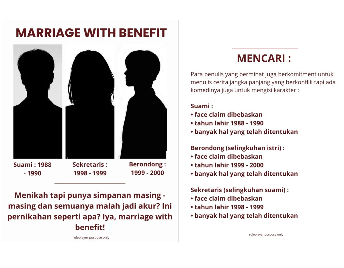 TamagoPost's tweet photo. 💛 selamat malam, saya seorang karakter yang hendak dihidupkan, mencari para penulis lain yang mau bersama-sama memainkan kisah yang penulis saya miliki. Karakter yang dibutuhkan terlampir dibawah, terbuka untuk berdiskusi juga. Terima kasih. https://t.co/o3wdieEutI