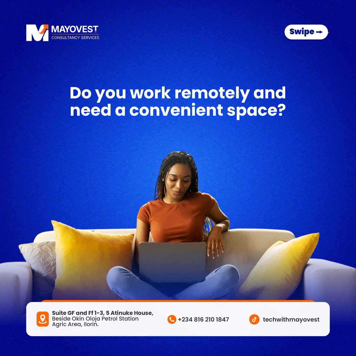 Mayovestconsul1's tweet photo. Your growth journey doesnβt have to be complicated.
With the right environment, guidance, and opportunities, you can take your skills to the next level.
Let Mayovest be part of your journey.
#MayovestConsultancyServices #Workspace #BeProductive https://t.co/7c6o2pGUri
