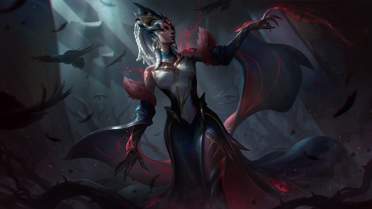 LoLUKN's tweet photo. Dark gifts and twisted magic bring unmatched power to those who wield them.

Coven Janna, Coven Mel, Old God Anivia, and Old God Urgot are available in Patch 26.19. https://t.co/YU73rwyCn2