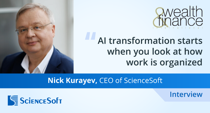ScienceSoft's tweet photo. ScienceSoft CEO spoke with Wealth &amp; Finance about what AI transformation really means for financial services — and how ScienceSoft approaches its scope, impact assessment, governance, and production controls.

🔗 Read more: https://t.co/Sf2I8aAQ3M

#AI #Fintech #FinancialServices https://t.co/TxrrVX2Rpv