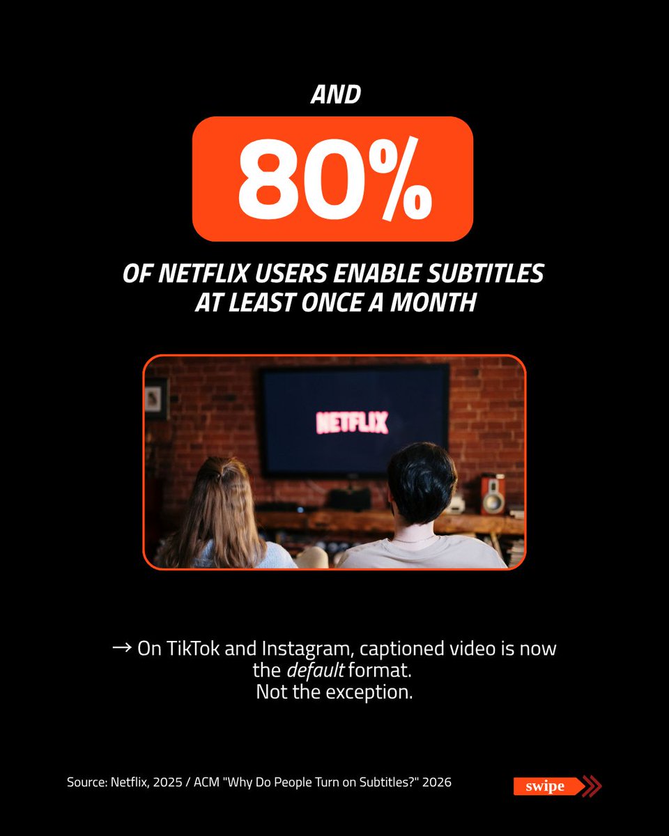 NaqiLogix's tweet photo. Nearly half of all Netflix viewing in the US happens with captions on.
Have you wondered why we have them in the first place? Swipe to see why.
Learn more at @naqilogix
#NaqiLogix #AssistiveTech #HumanMachineInterface #innovation https://t.co/ZoeAuZTJyF