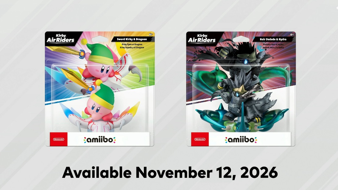 Lbabinz's tweet photo. New Kirby Air Riders amiibo are up for pre-order on the Nintendo Store ($69.99)

Sword Kirby &amp; Dragoon https://t.co/ViCivAkac8
Noir Dedede &amp; Hydra https://t.co/Le9qrSO3f1 https://t.co/z83L6dQxcB