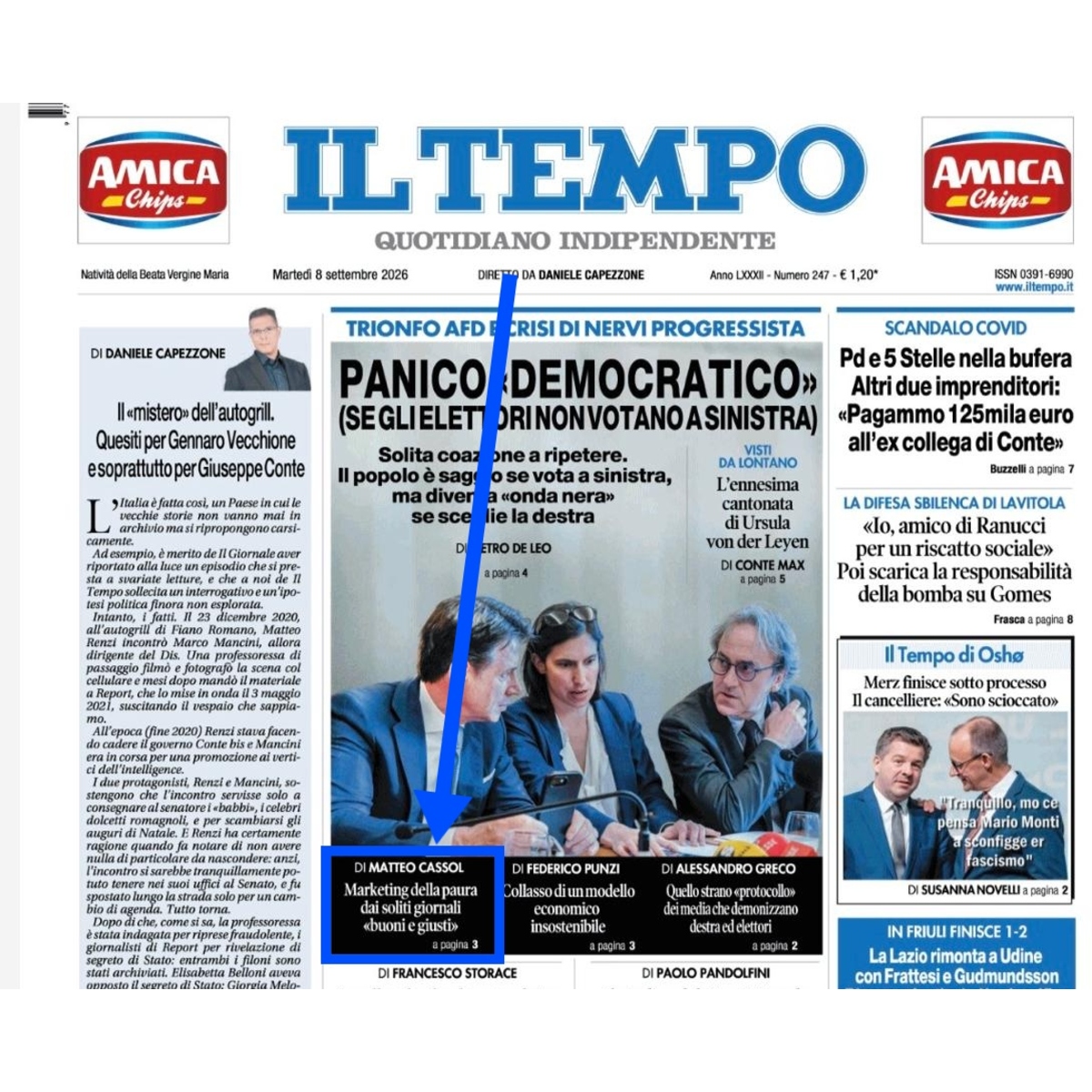 MatteoCassol's tweet photo. Il lessico politico s’è fatto iPhone: ogni stagione esige l’ultimo modello, più grande e potente. Attendiamo il Mega Neonazismo Pro Max, la gigadestra, il neo-Vantablack che assorbe il 99,9% della luce costituzionale e lascia visibile solo l’editorialista.
@tempoweb di @Capezzone https://t.co/QoaIjTBt5i
