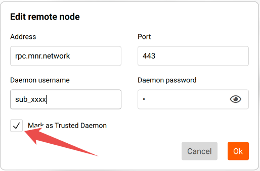 mnr_network's tweet photo. When setting up a remote node in wallets, users often  assume "trusted daemon" as: "I know this operator," or "I want a reliable connection.", believing it enables optimal performance or unlocks features.

you're wrong, learn why and how.

https://t.co/K2jreq0yFf https://t.co/4eutcvg4oe