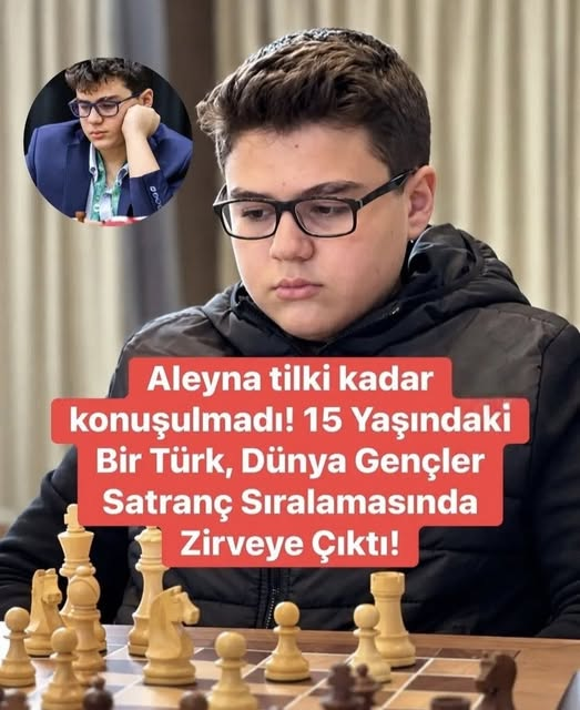 TOPRAK_2_'s tweet photo. Henüz 15 yaşında, dünya satrancının zirvesinde! 🇹🇷♟️
Milli sporcumuz Yağız Kaan Erdoğmuş, 2716 ELO puanına ulaşarak Dünya 20 Yaş Altı Satranç Sıralaması'nda 1. sıraya yükseldi. 🏆
Genç yaşında elde ettiği büyük başarılarla Türkiye’nin gururu olan Yağız Kaan’ı yürekten kutluyor, dünya satrancındaki yolculuğunda başarılarının devamını diliyoruz. 👏🇹🇷♟️
Türkiye seninle gurur duyuyor Yağız Kaan! 🇹🇷❤️🏆

#ALINTIVEŞİİRSEL