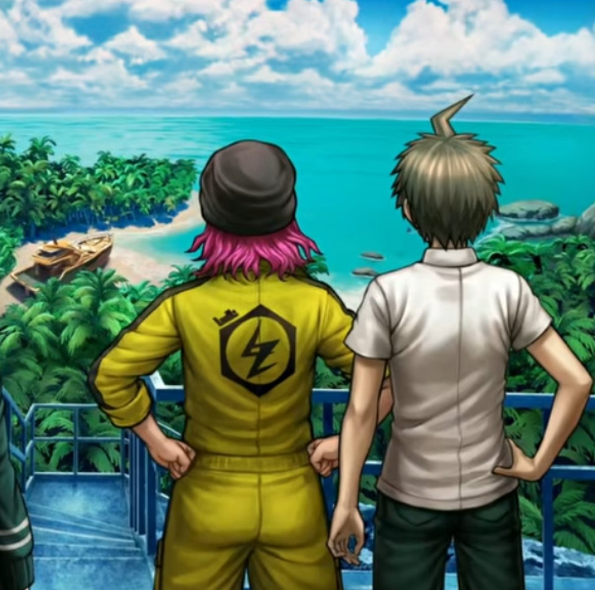 Cutt__Star's tweet photo. No more ‘Nanami comes between Komahina!’ Now Kazuichi is between Komahina https://t.co/AMkRpf0ROw