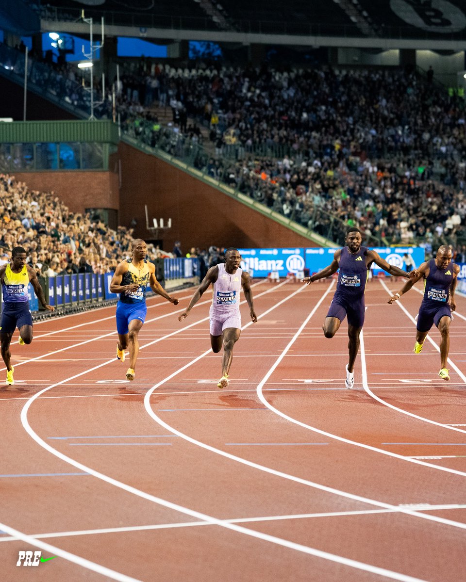 nikepreclassic's tweet photo. #PreClassic runner up ➡️ Diamond League Final champ

Oblique Seville ran 9.89 to claim second at the Pre Classic in July. He just ran 9.90 in Brussels, taking home the Diamond League final title 💎 https://t.co/HAzIE0husj
