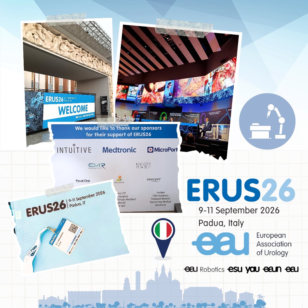 Urologist_Ahmad's tweet photo. Rich Scientific Program ✅
Amazing Live Surgeries ✅
Different Surgical Robots ✨
The integration of Ai & More ✨
In the cozy city of Padova Italy 🇮🇹
#ERUS #ERUS26 #RoboticSurgery #SurgicalRobots #EAU #Urology
@Uroweb https://t.co/5rHyiUKHhm