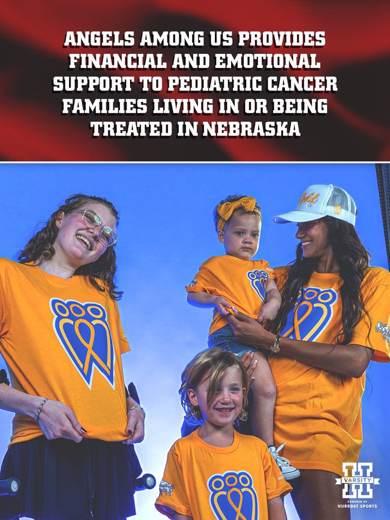 HailVarsity's tweet photo. September is Pediatric Cancer Awareness Month, and it’s all about “Going Gold” to support the charity Angels Among Us. 💛   Harper Murray recently visited with a pediatric cancer survivor, Sami. https://t.co/Oq9JNxyi3g
