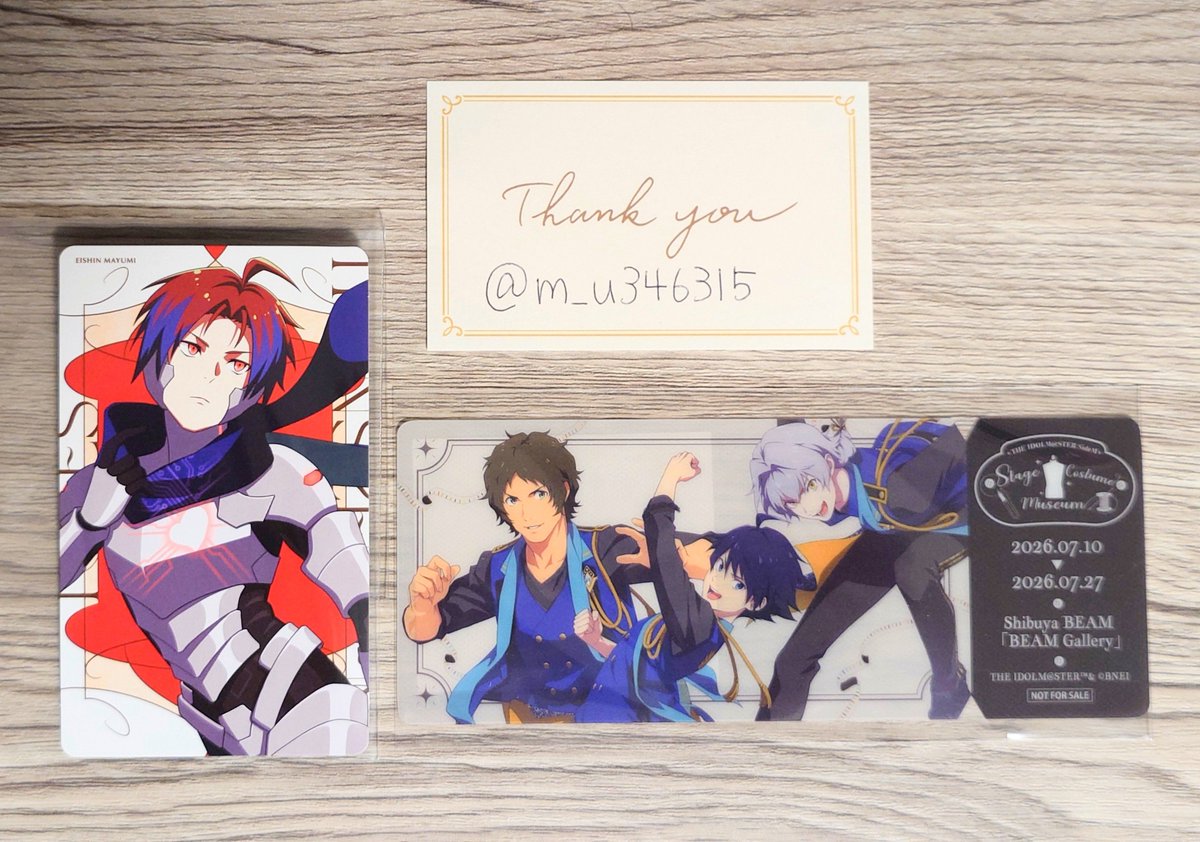 m_u346315's tweet photo. 【 交換 】SideM 衣装展 特典 レプリカチケット　TRANSCENDENT T@LES 12 CD 特製 カード

☆衣装展レプリカチケット
【譲】THE 虎牙道
【求】神速一魂
☆TT12 CDカード
【譲】鋭心
【求】輝

11thDAY1(12日)現地手渡し希望です。
検索からもお気軽にお声がけください。
よろしくお願いいたします。 https://t.co/r8JJNeyDOT