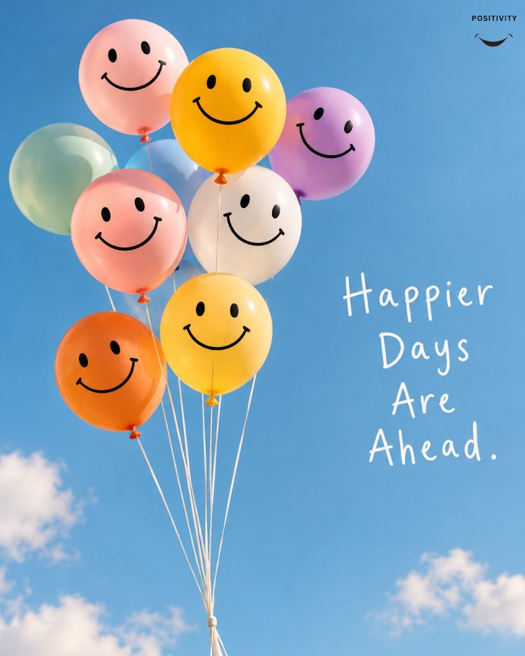 PositivitySaid's tweet photo. Happier days are ahead. 

Even if today feels heavy, it won’t feel this way forever. Keep going, keep believing, and give life a little more time to surprise you.

Better days are coming. https://t.co/AiQ3MGggUP