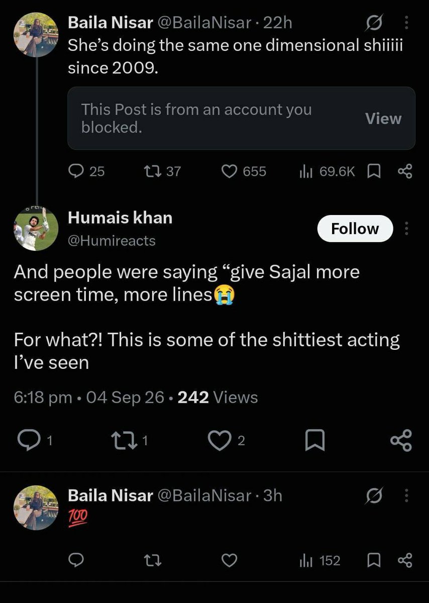 im__bella7's tweet photo. What sajal thinks about her potential vs what audience thinks about her potential.

Ungrateful sajal trying to put down everyone's work on set. Nobody asked her sign the script at a gun point #zanjeerain https://t.co/QxTCuZsyba