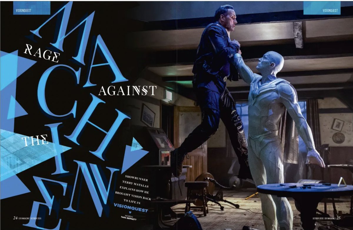 TaraDBennett's tweet photo. 🚨 @SFXmagazine #409 out today! My cover story on @MarvelStudios #VisionQuest w/ EP @TerryMatalas &amp; Paul Bettany who discuss how it ties to @wandavision + my coverage of @TheAcademy Museum's #HorrorShow open 9/26
More info: https://t.co/cxVES6KOMF online: https://t.co/rB6sw5glDZ https://t.co/QXz8GJvak4