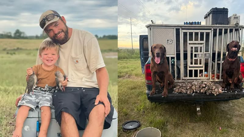nchuntnfish's tweet photo. Reed enjoyed his first dove hunt with his dad Austin, in Currituck County, NC! #CurrituckCounty #NorthCarolina #DoveHunting #DoveSeason #Dove #Hunting #DoveHunt #Carolinas #CarolinaSportsman https://t.co/XiPmaiopdy