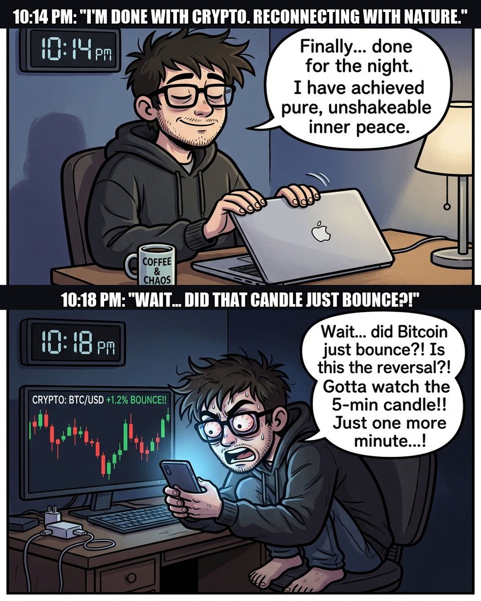 OnlyLameGuy's tweet photo. every #cryptotrader has said “i’m done for tonight” at least once.

what's your “one more minute”?

#LAME #lameguy #staylame #crypto https://t.co/iGpbnocNW7