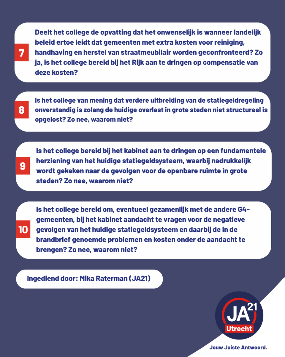 JA21UtrechtStad's tweet photo. N.a.v. de brandbrief die wij samen met Leefbaar Rotterdam, Hart voor Den Haag en JA21 Amsterdam naar het ministerie van EZK hebben gestuurd, heeft JA21 Utrecht vragen ingediend bij het college. Afvalbakken worden opengebroken en onze straten verloederen. Dit kan zo niet langer. https://t.co/PZj0p8vOgd