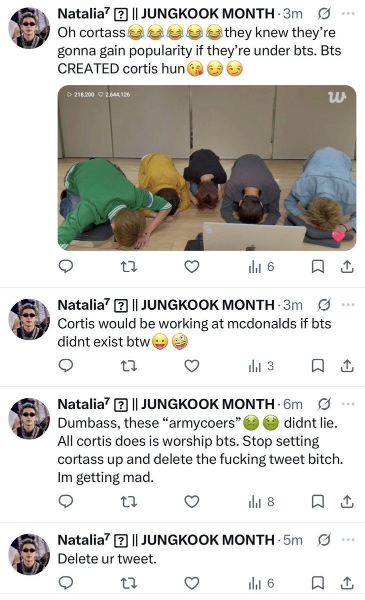 justh4ting's tweet photo. Armys are genuinely schizophrenic like https://t.co/ufeHefx47k
