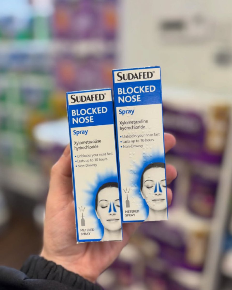 SaversHB's tweet photo. 🍂Autumn sniffles starting already? Keep congestion at bay with Sudafed Blocked Nose Spray, available at Savers! ❤️

Shop now���� https://t.co/c2eEu4ts9w

#HealthSocial #SaversHB https://t.co/noMq7EaGFd