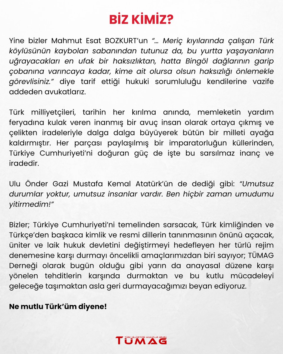 tumag1923's tweet photo. TÜRK HUKUKÇULARINA AÇIK ÇAĞRI!

Türk Milliyetçisi Avukatlar Grubu (TÜMAG) Derneği kuruldu! https://t.co/79ziAHRP2u