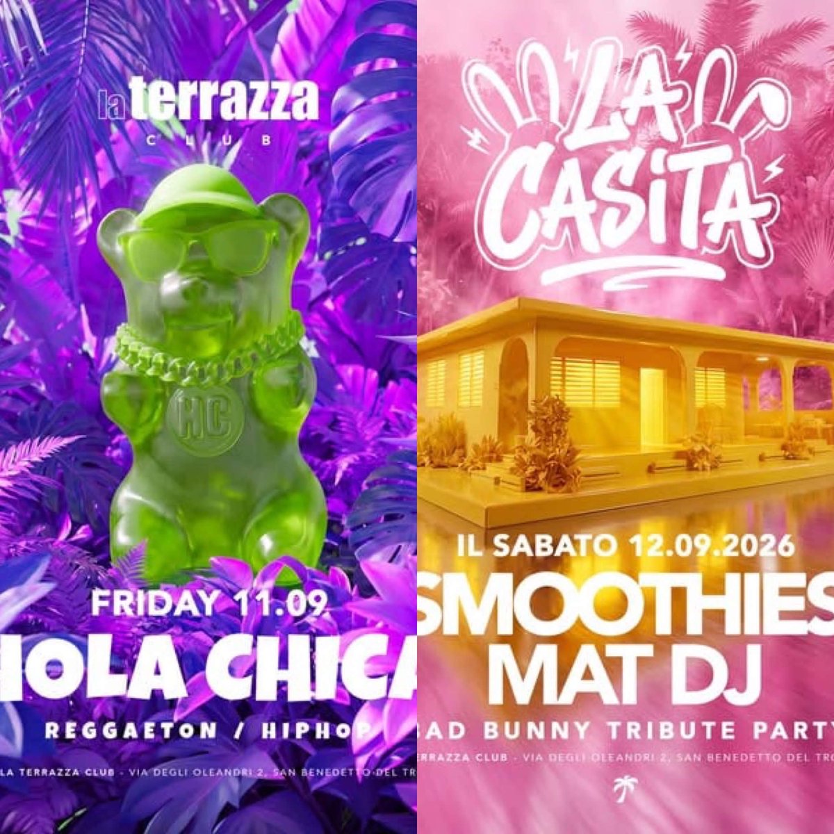 AngeliPierre's tweet photo. BAD BUNNY TRIBUTE PARTY @ La Terrazza San Benedetto Del Tronto
Tavoli 3394339511 Lino https://t.co/RdAIGpLv1J

#badbunny #sanbenedettodeltronto #laterrazza #12settembre #sanbenedetto #RealMadridInter #9settembre #Shelton #Kirby #RealInter #Bernabeu #Alcaraz #Bisseck #AppleEvent https://t.co/uBTJ2Ri2zS