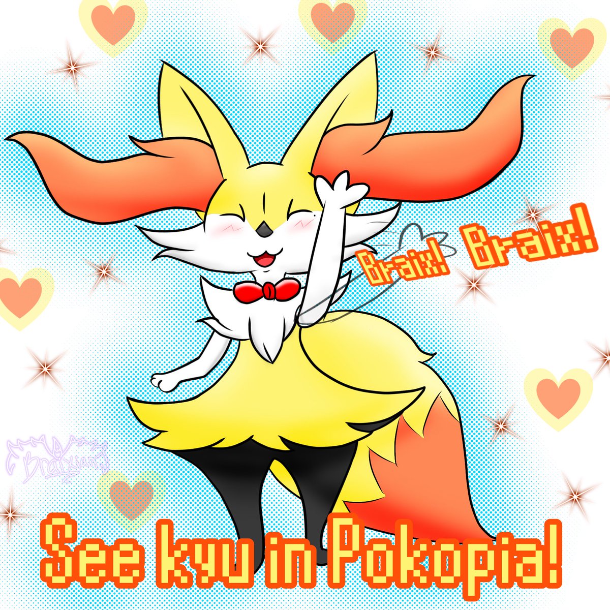 BraixianSFW's tweet photo. Kyutie Braixie will see kyu in Pokopia!🥰

#braixen https://t.co/WetcJ6JdBP