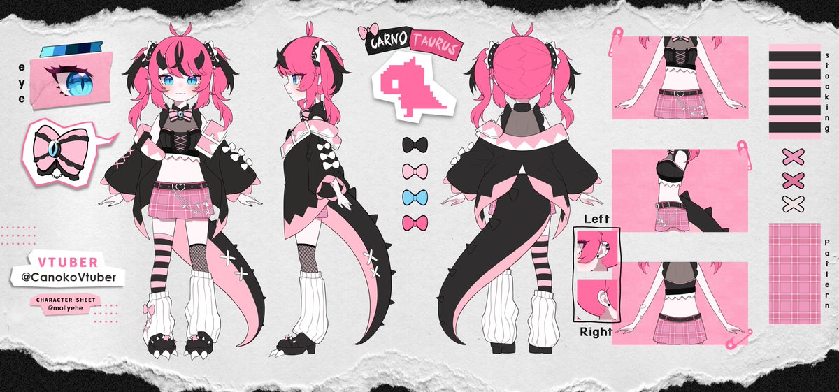 CanokoVtuber's tweet photo. Canoko Character Sheet🦖🎀

Credit
Design by mollyehe

#CanokoArt https://t.co/TWjzir0qIy