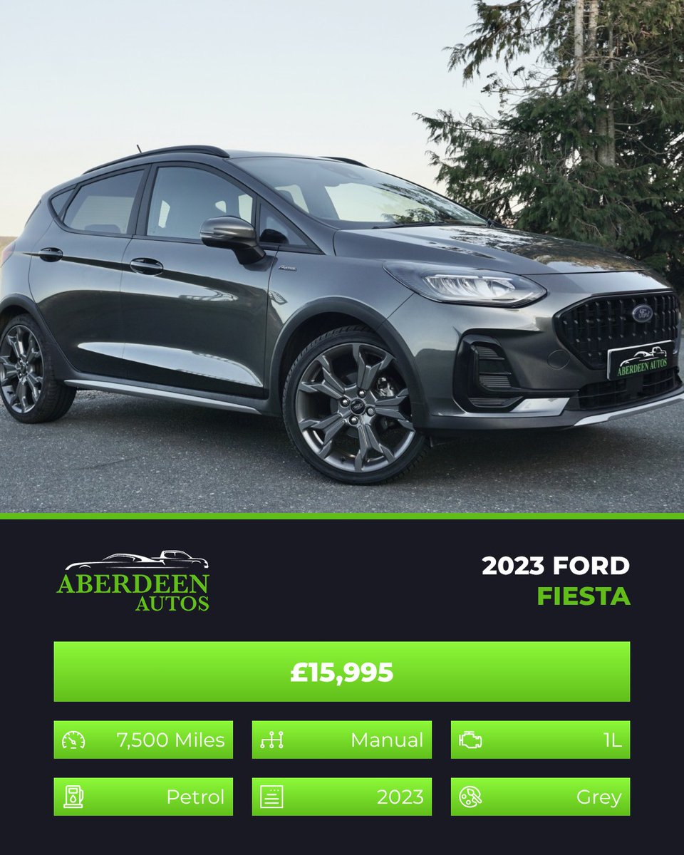WilsonViolante's tweet photo. 2023 FORD FIESTA 1. 0 Active X 5-door, 1. 0L EcoBoost 125PS mHEV FWD 6-speed manual - £15, 995

1L petrol, manual, 7, 500 miles. Part exchange welcome. Finance from 8. 9% APR. Contact Aberdeen Autos: 01467 651600 / 07590 984097. https://t.co/0g8hUlGOhI