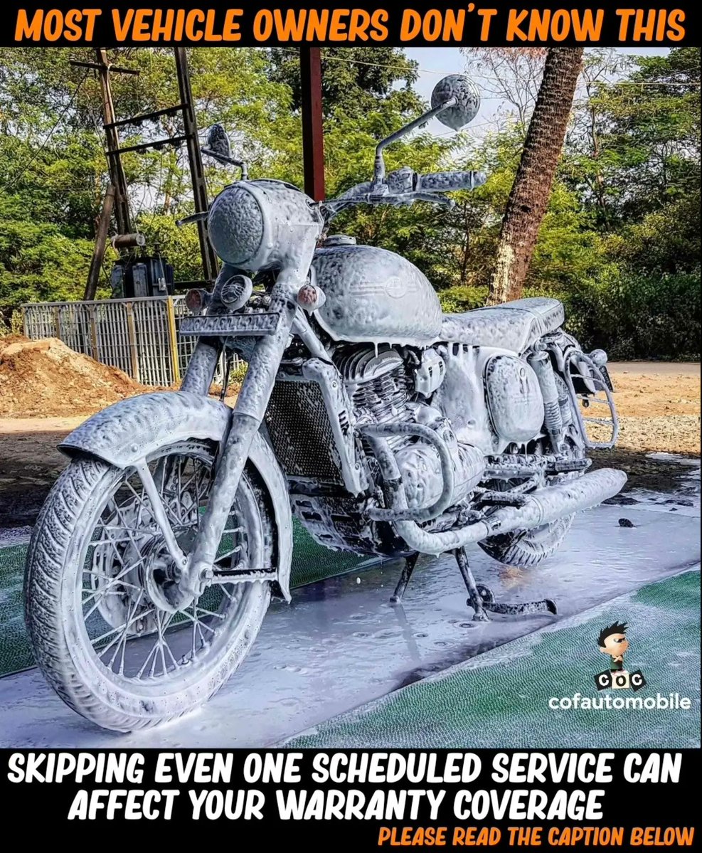 PeiRaisiny8a's tweet photo. Never skip scheduled vehicle services. Warranty remains valid only if all services are completed on time. Follow the manual, keep invoices, use approved parts, and report issues promptly. You can service at any authorized center across India. https://t.co/oXO3M7qdVP