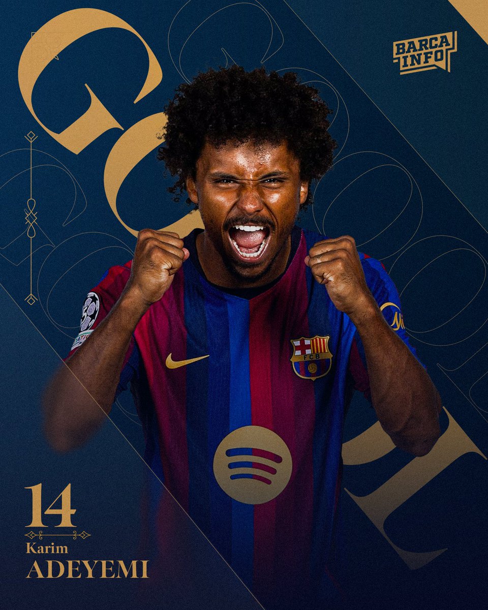 _BarcaInfo's tweet photo. 22' ⚽ 𝐆𝐎𝐎𝐎𝐎𝐋 KARIM ADEYEMI CO ZA BRAMKA!
_____________________________
🔵🔴 #BarçaFeyenoord 2:0 https://t.co/5ucCBf57R6