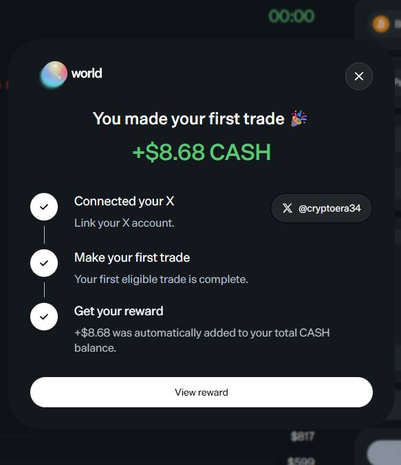 smolwyne's tweet photo. World Rewards Claim Problem?
Try this trick 👇

1️⃣ Go to World Trade & Earn
🔗 https://t.co/AKiME5vo1n

2️⃣ Connect your Phantom wallet + X account
⚠️ Must use VPN on the website

3️⃣ Download the Phantom Wallet app
– Import the same wallet
– Go to the Prediction section
– Make a prediction with minimum $3 USDC(use usdc, not sol)

4️⃣ Go back to World Web
– Open Trade & Earn
– Check your rewards

I first tried with just $1 USDC and got $8 in rewards 👀

Then I tried with 2 different wallets using $3 USDC, but didn't receive any rewards. Might be a server issue.

I just got the reward myself, so that's why I'm sharing this tricks.

Try it yourself & see if it works for you 🔥