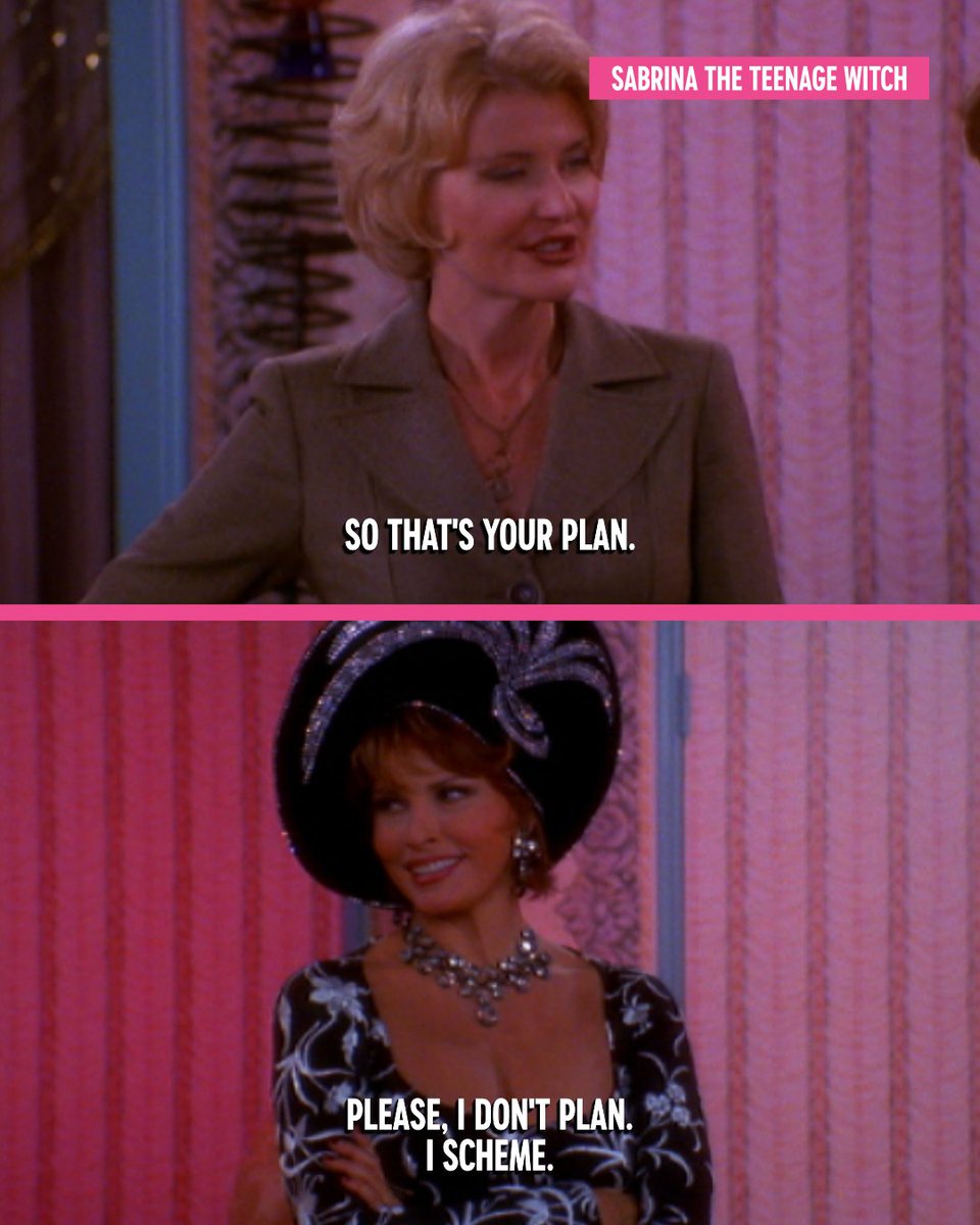 ComedyCentralUK's tweet photo. Dinner plan ❌ Dinner scheme 🕵️‍♀️ 
We scheme now 😈

#SabrinaTheTeenageWitch https://t.co/9QbIXnZ8aQ