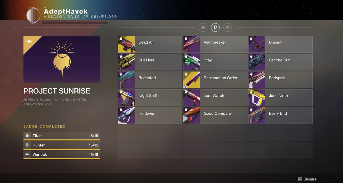 KyleThmpsn's tweet photo. Sundial v0.4 for #ProjectSunrise is out! ☀️

introducing Parhelion: author investment packages to add new weapons! mix weapon types, perks, stats + appearance. add sockets, change ammo type + slot, and share your recipes.

let’s see what you make!

https://t.co/SRHvFn5FFk

#Destiny2