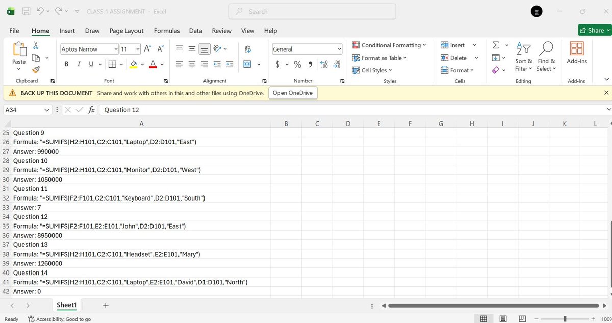 smiley_face_081's tweet photo. A little late to documenting my Data Analysis journey! 
I started September 1st and just completed 8 days of Excel—learning formulas, cell references and different functions, with practical assignments along the way.
Excel ✅
Next stop: Power BI! 📊
#DataAnalysis #Excel #PowerBI https://t.co/MPMj71XVbw