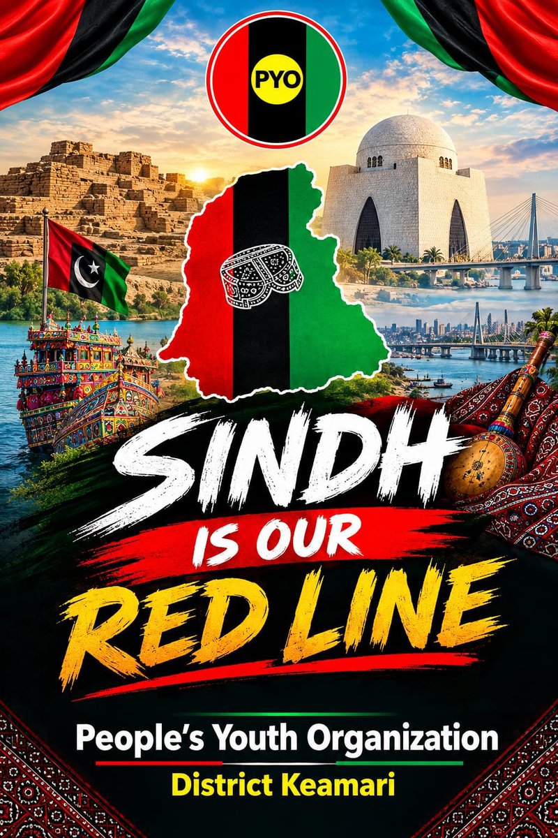 SheenaShereen's tweet photo. #SindhIsOurRedLine 
@Pyo_Keamari @PYO_Karachi https://t.co/0xGkAHe3lW