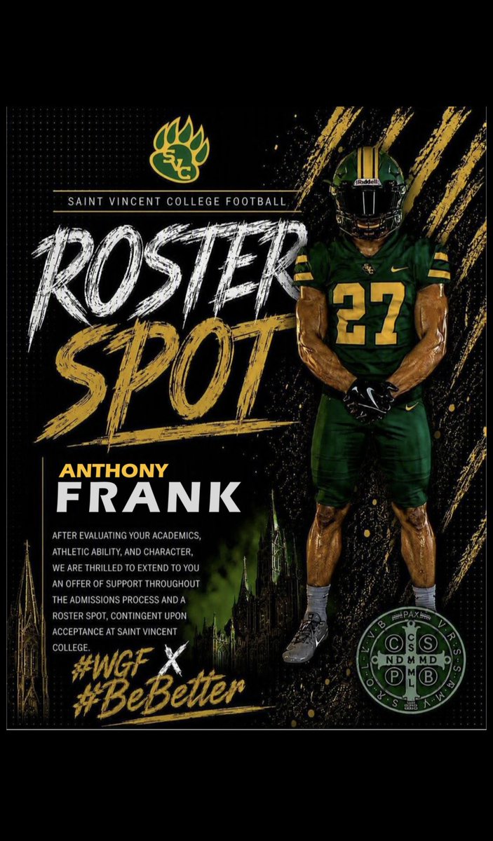 AnthonyFra1716's tweet photo. Thank you @SVC_FTBL, @CoachCGoff, and @CoachYarosz for the roster spot on the SVC football team! It’s truly a blessing and all glory to god for making this dream become a reality! https://t.co/OnUZrejOYy