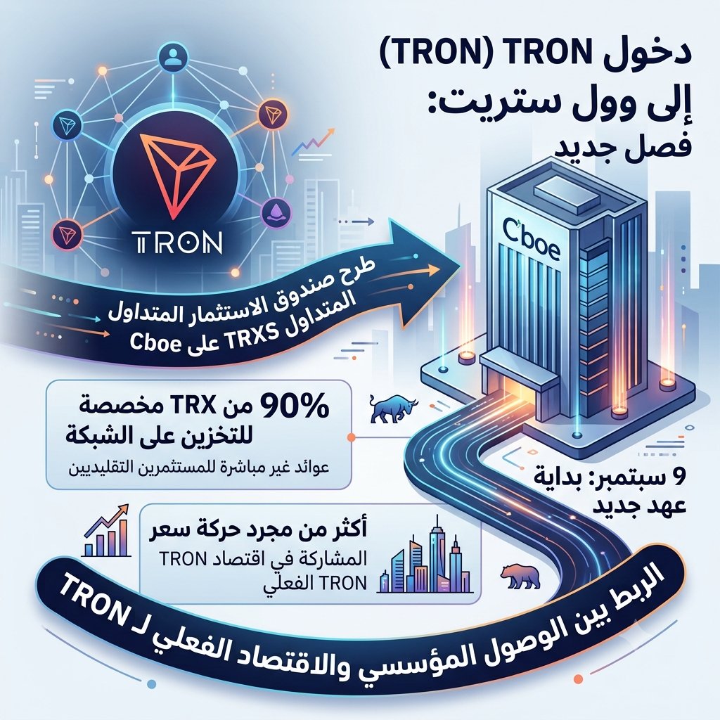 G8TQ6's tweet photo. 🔥 دخول TRX إلى السوق المؤسسي لم يعد مجرد قصة عن ETF… بل عن انتقال اقتصاد TRON نفسه إلى وول ستريت.

اليوم، من المتوقع أن يبدأ تداول TRXS على Cboe، مع تخصيص ما لا يقل عن 90% من حيازاته من TRX للتخزين على شبكة TRON.

وهنا تكمن النقطة الأهم. 👇

المستثمر التقليدي لن يحصل فقط على تعرض لسعر TRX، بل سيكون جزءًا — بشكل غير مباشر — من آلية التخزين التي تولّد العوائد داخل الشبكة.

هذه خطوة مختلفة نوعيًا؛ لأنها تربط بين الوصول المؤسسي إلى TRX وبين الاقتصاد الفعلي لشبكة TRON، بدل أن يبقى الأصل مجرد أداة استثمارية منفصلة عن بنيته الأساسية. 🌐

إذا نجح هذا النموذج، فقد نشهد تحولًا مهمًا في طريقة دخول رأس المال التقليدي إلى الأصول الرقمية: ليس عبر السعر فقط، بل عبر الاقتصاد الذي يقف خلف الأصل.

ولهذا أرى أن 9 سبتمبر قد يكون أكثر من مجرد موعد إطلاق ETF… قد يكون بداية فصل جديد لـTRX في السوق المؤسسي. 🚀

#TGF #TRON
#TRONGlobalFriends