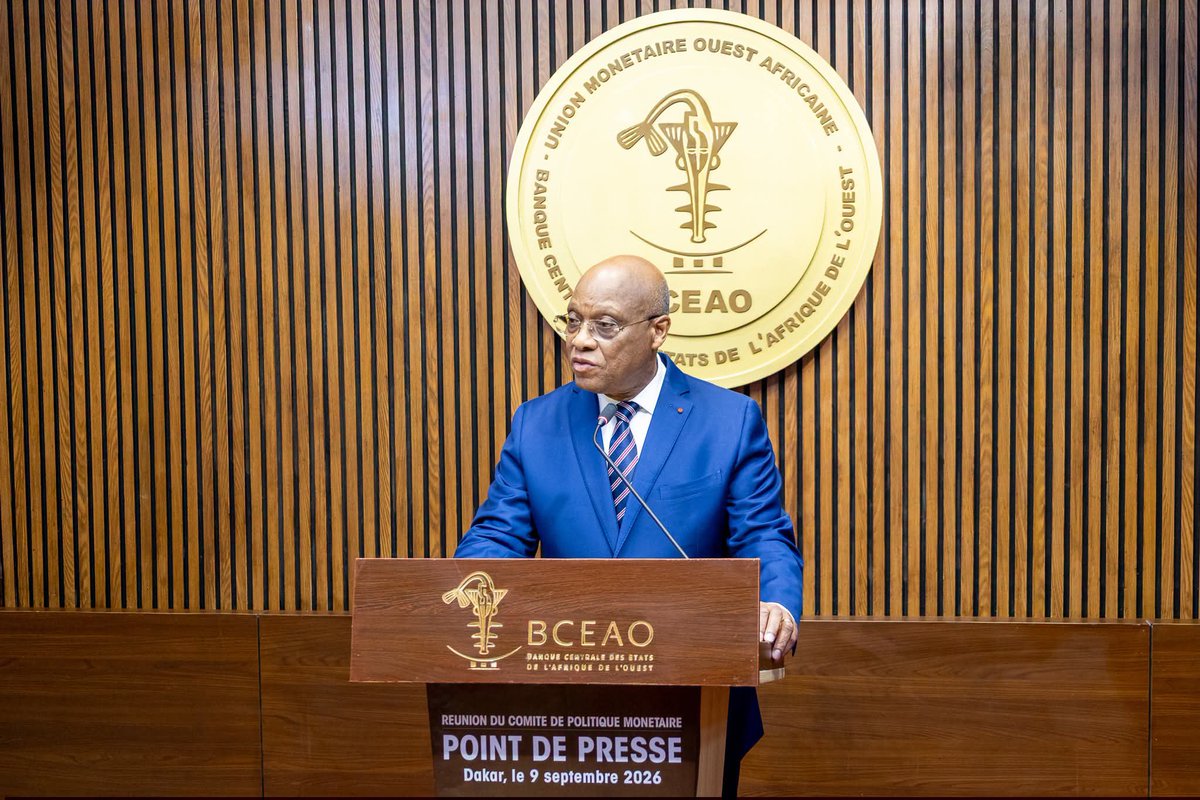 aboubacarybarma's tweet photo. #UEMOA #BCEAO
 #UMOA 
 A l'issue de sa 3e réunion ordinaire, ce mercredi à son siège de #Dakar, le Comité de Politique Monétaire (#CPM) de la #Banque_Centrale des Etats de l'Afrique de l'Ouest (BCEAO), a décidé de maintenir inchangé le principal #taux_directeur à 3,00 %... https://t.co/T52kVL3uVj