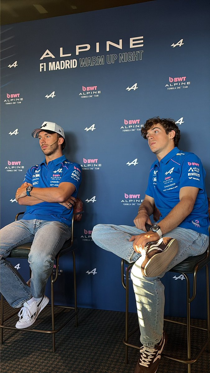 _Blanch_'s tweet photo. Con @FranColapinto y @PierreGASLY presentando el Warm Up Night.

Grandes corredores y gran talento.

Un placer tenerles en Madrid estos días, sobre todo a Franco, que vuelve a Madrid, una segunda casa para él. 

🇪🇸🏎️ #MadRing @AlpineF1Team https://t.co/ycZidJCha0