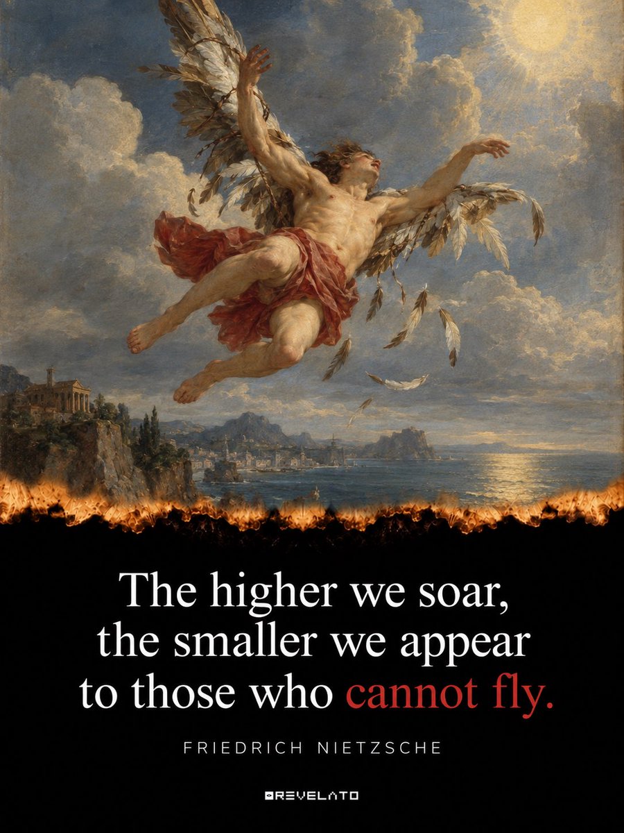 iRevelato's tweet photo. Icarus is remembered as a warning against flying too high.

I’m more afraid of never leaving the ground. https://t.co/Pf5A2HnLtU