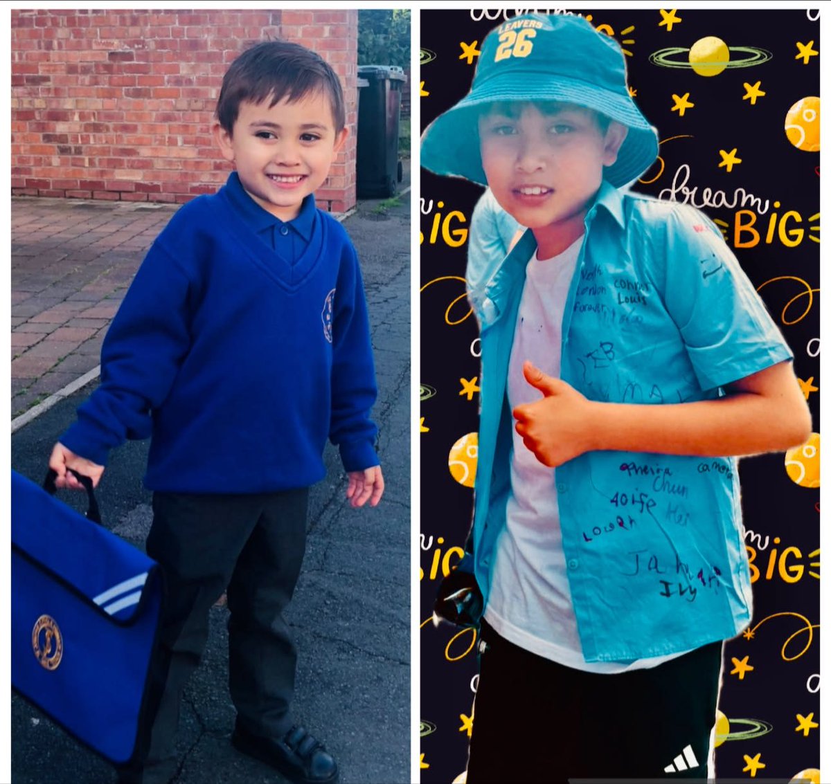 IsaacHasca8f91's tweet photo. From the first day of kindergarten to the last day of primary school—time flies! https://t.co/i0ETiBQPTm