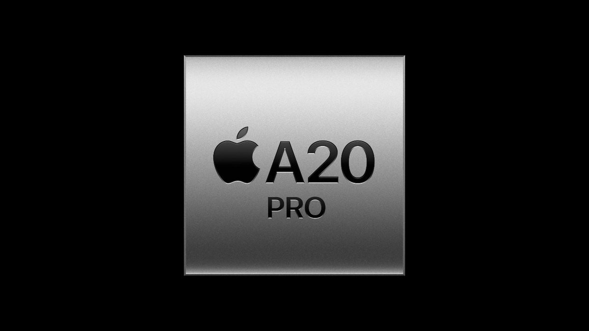 Tech_Bieber's tweet photo. Apple A20 Pro is here with 2nm architecture! #AppleEvent� Apple Park !

20% faster CPU
40% faster GPU
2x Neural Engine https://t.co/yvu4jV50Hk