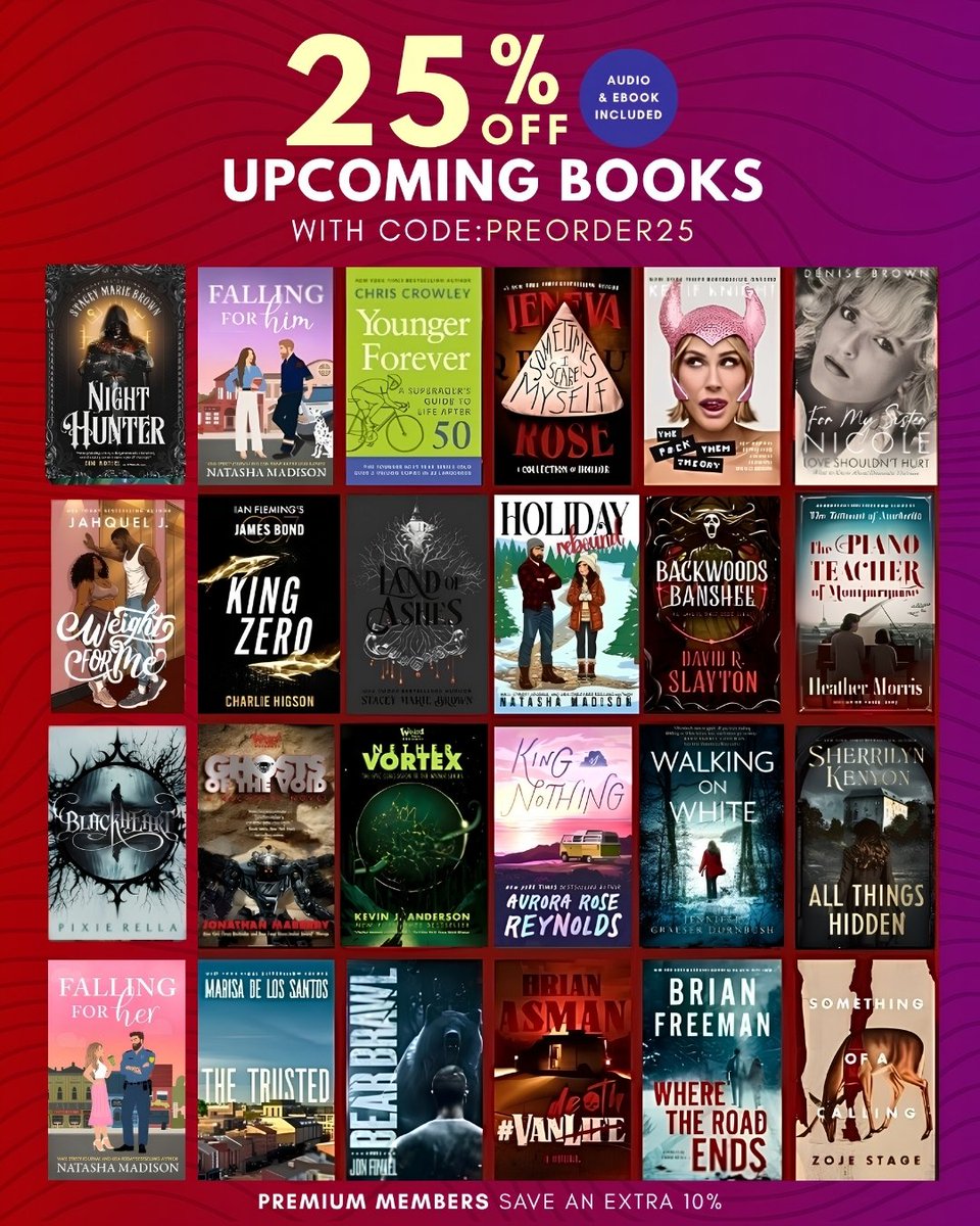 BlackstoneAudio's tweet photo. 💸 Save now, read later!

Now through September 11, @bnbuzz shoppers can save 25%-35*% on upcoming Blackstone releases when using PREORDER25 at checkout!

🛒 Build your future TBR:
https://t.co/dPODvk0zox
.
*Premium members receive an extra 10% off https://t.co/jTJu5XrB5P