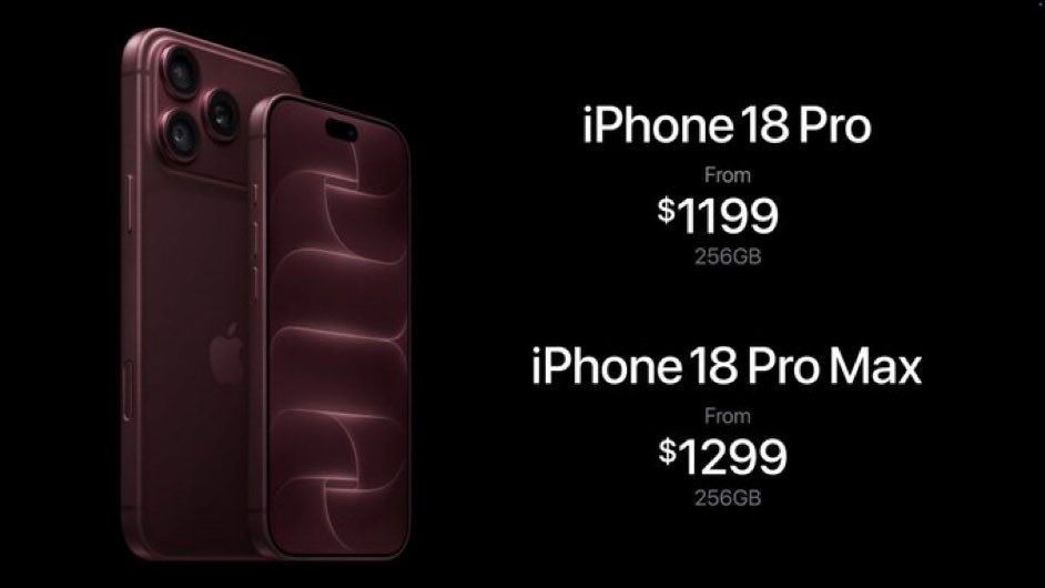 QGdoPOP's tweet photo. iPhone 18 Pro e Pro Max no Brasil custarão entre R$ 13.000 e R$ 22.000. Vão comprar? #applevent https://t.co/058OLag3Qi