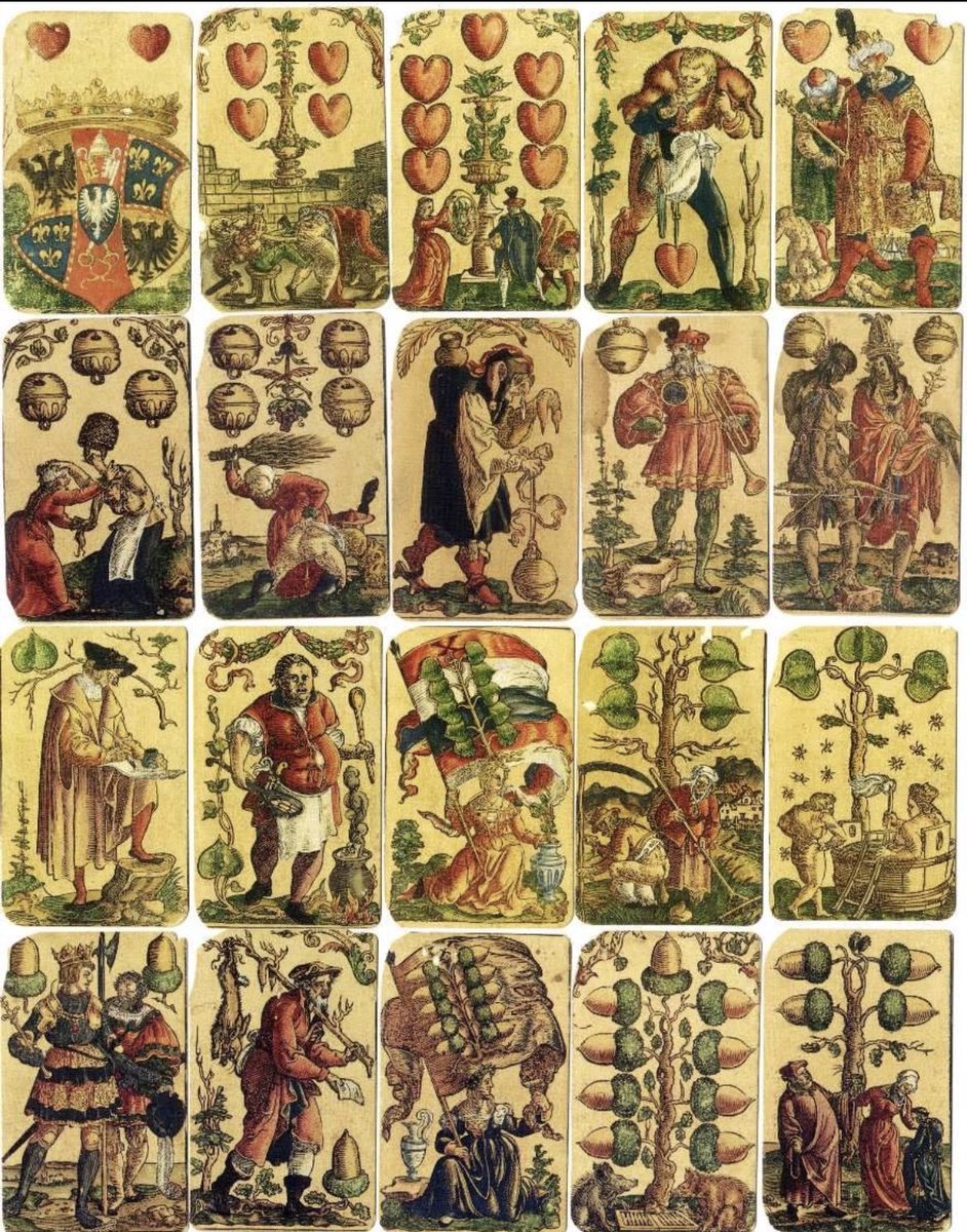 Plantagenet1455's tweet photo. 16th-century playing cards: a suited set made in Germany in 1540 by Peter Flötner. https://t.co/fkVK2j2kls